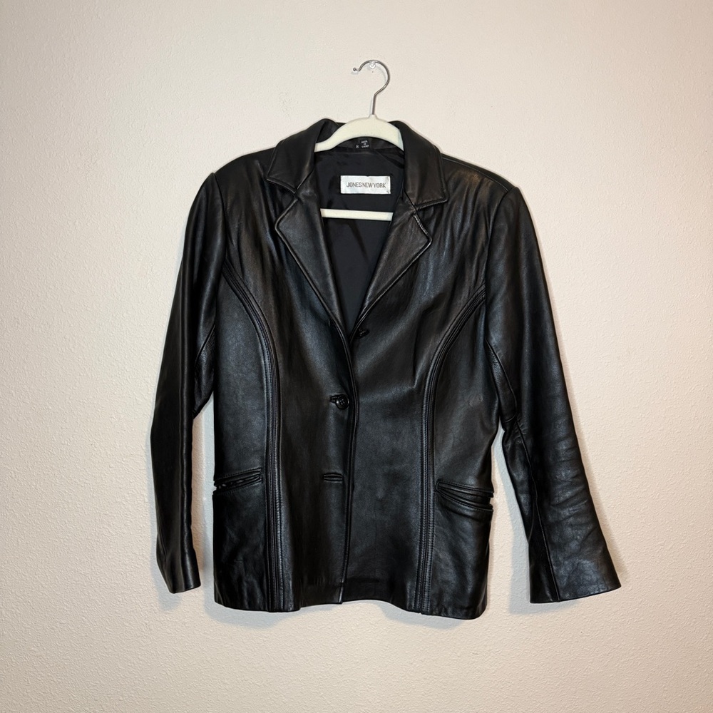 Giorgio Armani Black Leather Jacket